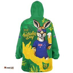 RugbyLife Australia Snug Hoodie Australia Day Kangaroo Cheers Green Gold Celebration Edition