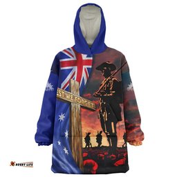 RugbyLife Australia Snug Hoodie Lest We Forget Remembrance