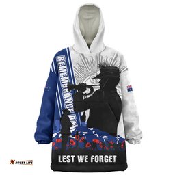 RugbyLife Australia Snug Hoodie Remembrance Day Australia Field Of Poppies