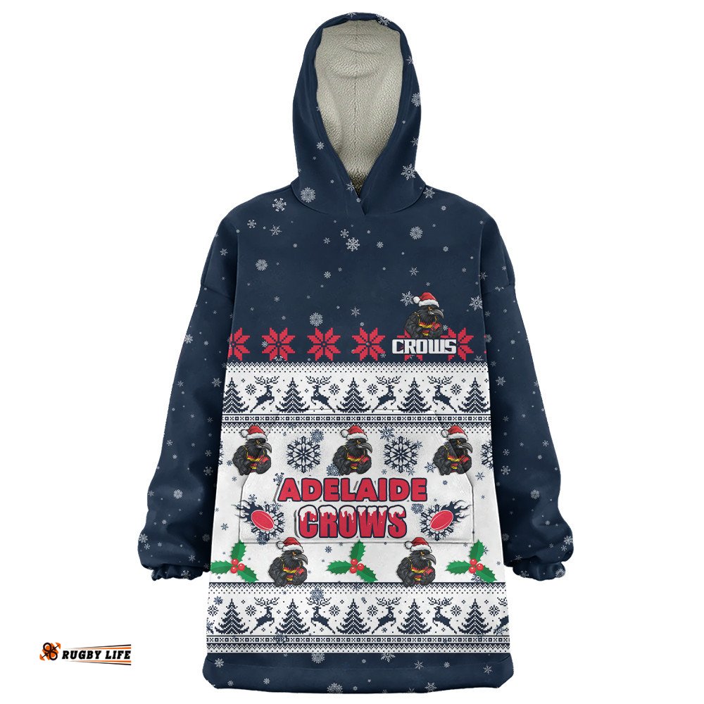 RugbyLife Adelaide Crows Snug Hoodie Special Ugly Christmas Holiday Footy Fans
