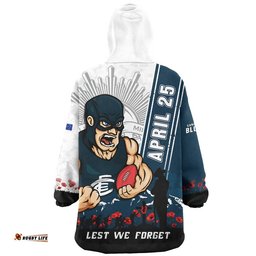 RugbyLife Carlton Snug Hoodie Anzac Day Lest We Forget Memorial