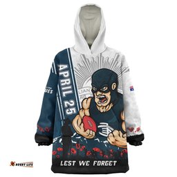 RugbyLife Carlton Snug Hoodie Anzac Day Lest We Forget Memorial