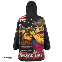 RugbyLife Brisbane Lions Snug Hoodie Anzac Day Dawn Of Courage Eternal Tribute