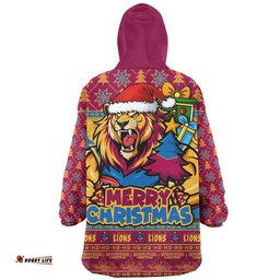 RugbyLife Brisbane Lions Snug Hoodie Festive Holiday Merry Christmas Vibe