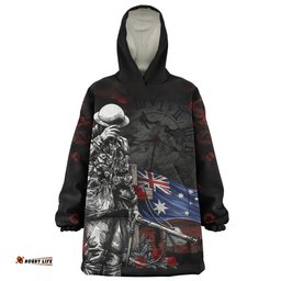 RugbyLife Australia Snug Hoodie Anzac Day Silent Dawn Spirit Of Remembrance