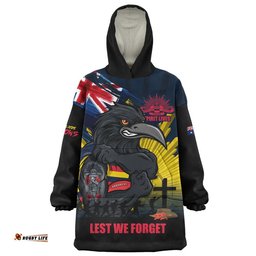 RugbyLife Adelaide Crows Snug Hoodie ANZAC Day Honour And Football Legacy