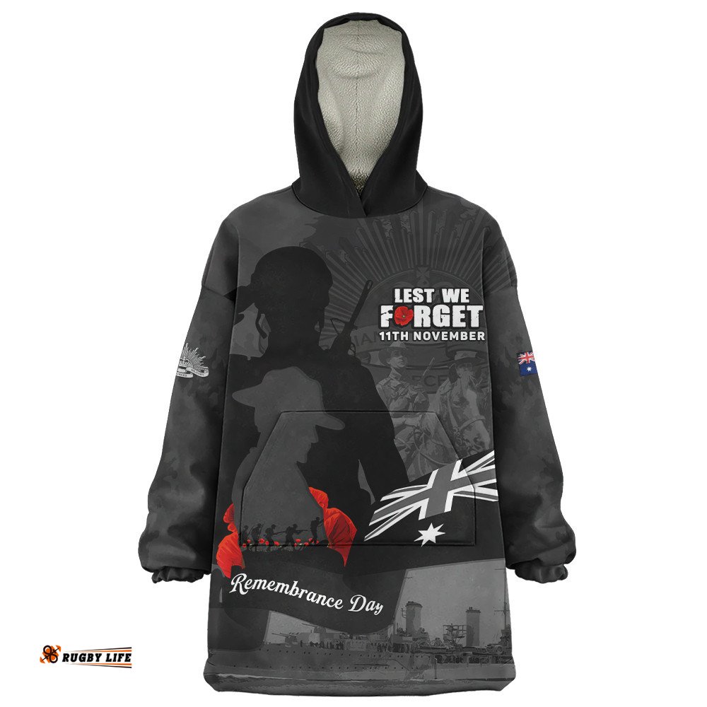 RugbyLife Australia Snug Hoodie Remembrance Day 11th November Tribute Edition