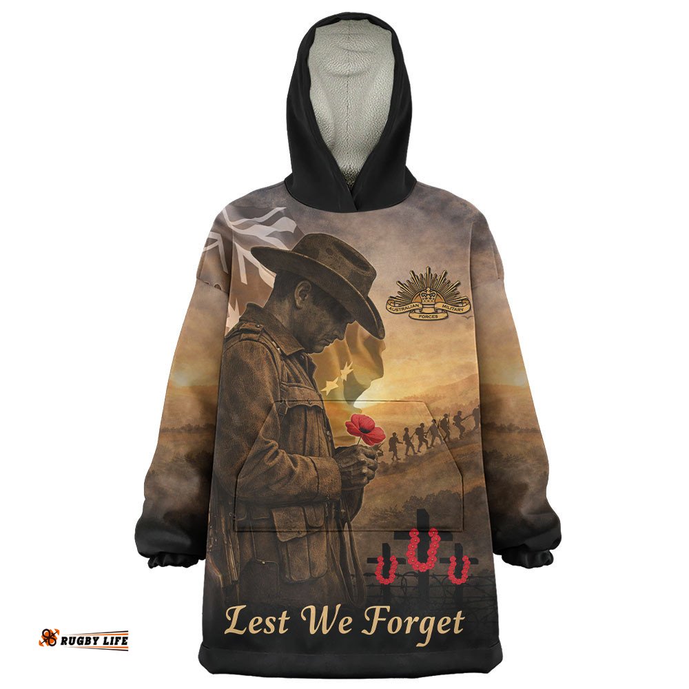 RugbyLife Australia Snug Hoodie Anzac Day At Dawn We Remember