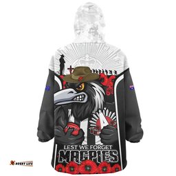 RugbyLife Collingwood Snug Hoodie Lest We Forget In Eternal Honor And Duty