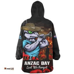 RugbyLife New South Wales Blues Snug Hoodie Anzac Day Rising Dawn Ceremony Lest We Forget Courage