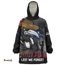 RugbyLife Collingwood Snug Hoodie ANZAC Inspired Football Fan Memorial Design