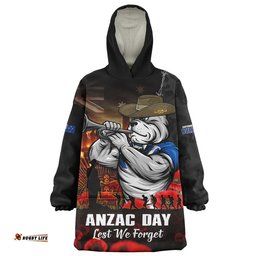 RugbyLife Canterbury-Bankstown Bulldogs Snug Hoodie Anzac Day Rising Dawn Ceremony Lest We Forget Courage