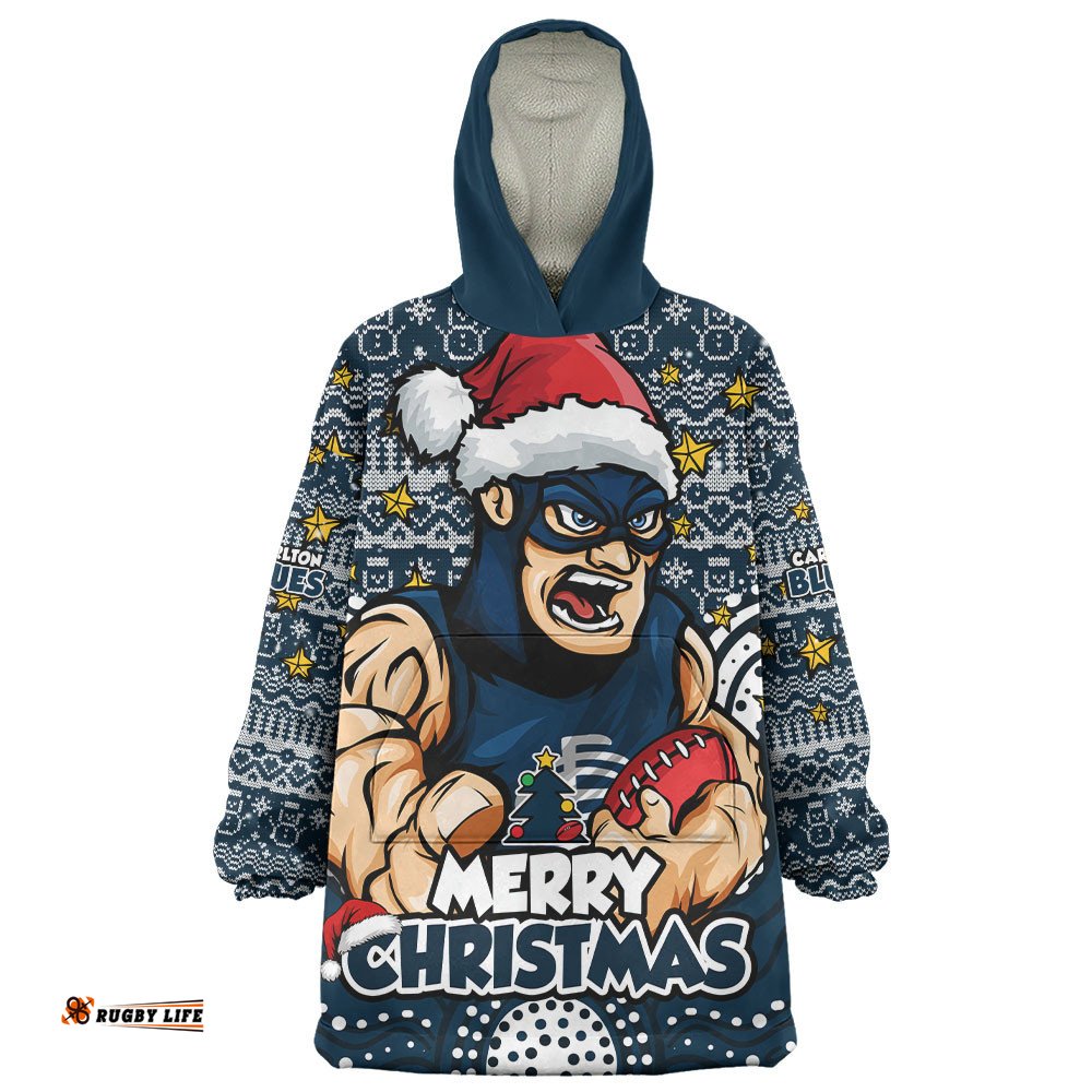 RugbyLife Carlton Snug Hoodie Ugly Christmas Knit Patterns Vintage Jersey