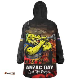 RugbyLife Parramatta Eels Snug Hoodie Anzac Day Rising Dawn Ceremony Lest We Forget Courage