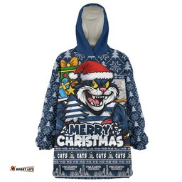 RugbyLife Geelong Cats Snug Hoodie Festive Holiday Merry Christmas Vibe