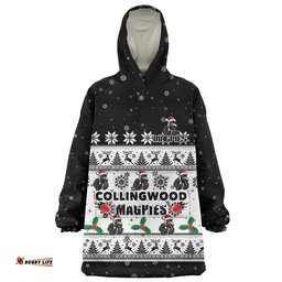 RugbyLife Collingwood Snug Hoodie Special Ugly Christmas Holiday Footy Fans