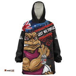 RugbyLife Queensland Maroons Snug Hoodie Anzac Remembrance Of The Fallen