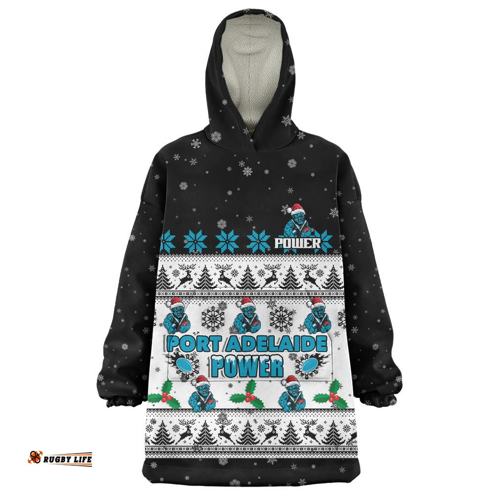 RugbyLife Port Adelaide Snug Hoodie Special Ugly Christmas Holiday Footy Fans