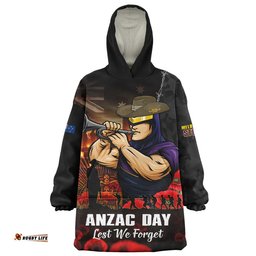 RugbyLife Melbourne Storm Snug Hoodie Anzac Day Rising Dawn Ceremony Lest We Forget Courage