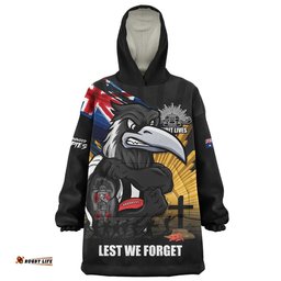 RugbyLife Collingwood Snug Hoodie ANZAC Day Honour And Football Legacy