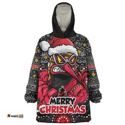 RugbyLife Essendon Snug Hoodie Ugly Christmas Knit Patterns Vintage Jersey