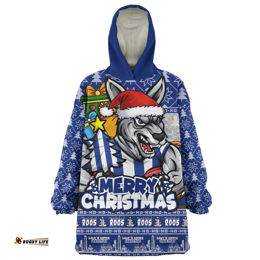 RugbyLife North Melbourne Snug Hoodie Festive Holiday Merry Christmas Vibe