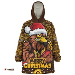 RugbyLife Hawthorn Snug Hoodie Ugly Christmas Knit Patterns Vintage Jersey