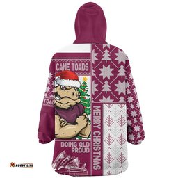 RugbyLife Queensland Maroons Snug Hoodie Winter Knit Magic Holiday Spirit