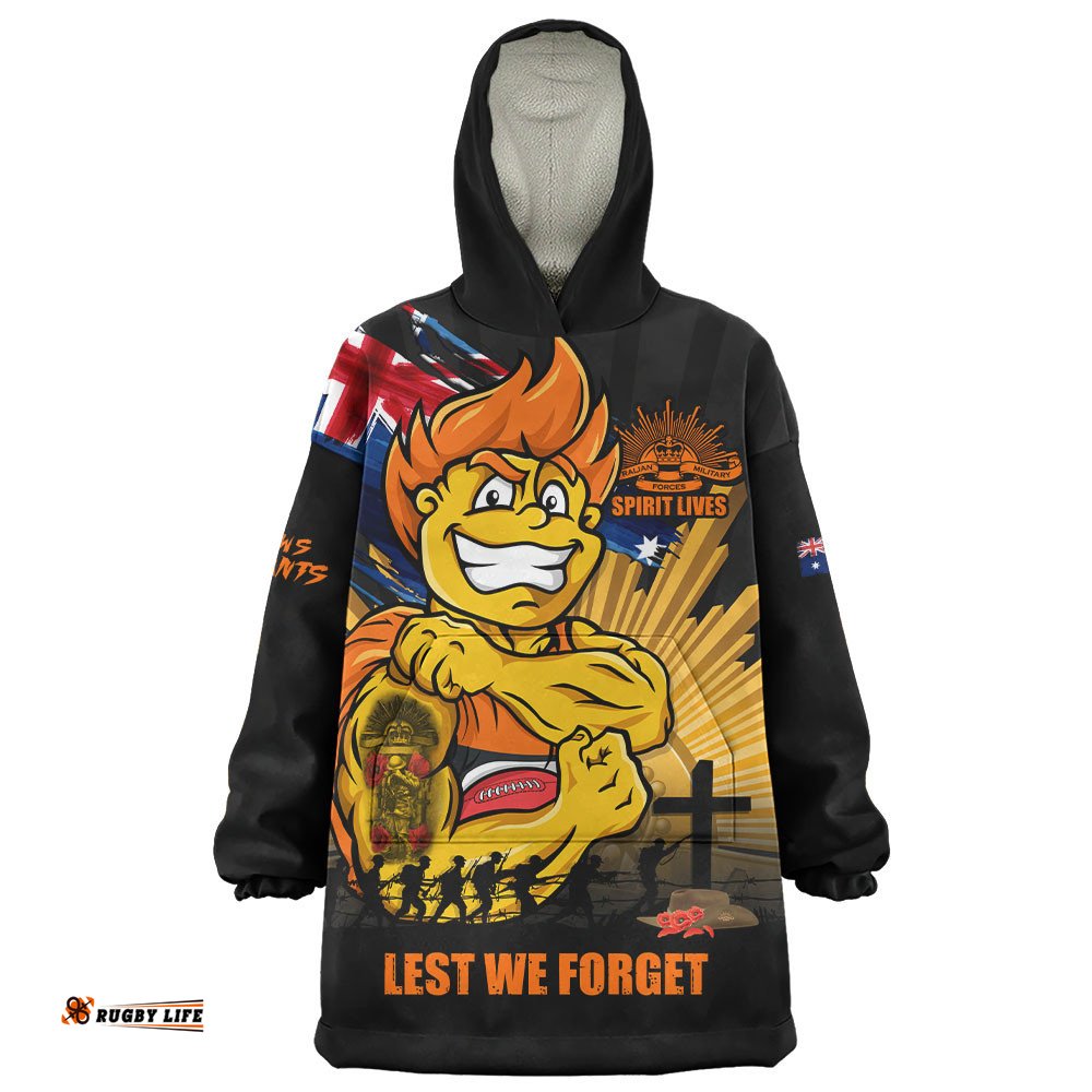 RugbyLife GWS GIANTS Snug Hoodie ANZAC Day Honour And Football Legacy