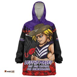 RugbyLife Fremantle Snug Hoodie ANZAC Day Not For Victory For Remembrance