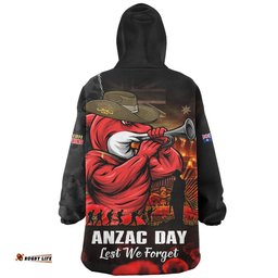 RugbyLife Redcliffe Dolphins Snug Hoodie Anzac Day Rising Dawn Ceremony Lest We Forget Courage