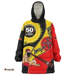 RugbyLife Indigenous Australian Aboriginal Snug Hoodie NAIDOC Week 50 Years Of Deadly Dreamtime Story