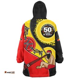 RugbyLife Indigenous Australian Aboriginal Snug Hoodie NAIDOC Week 50 Years Of Deadly Dreamtime Story