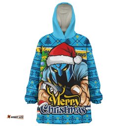 RugbyLife Gold Coast Titans Snug Hoodie Merry Christmas Game Day Knit Style Team Edition