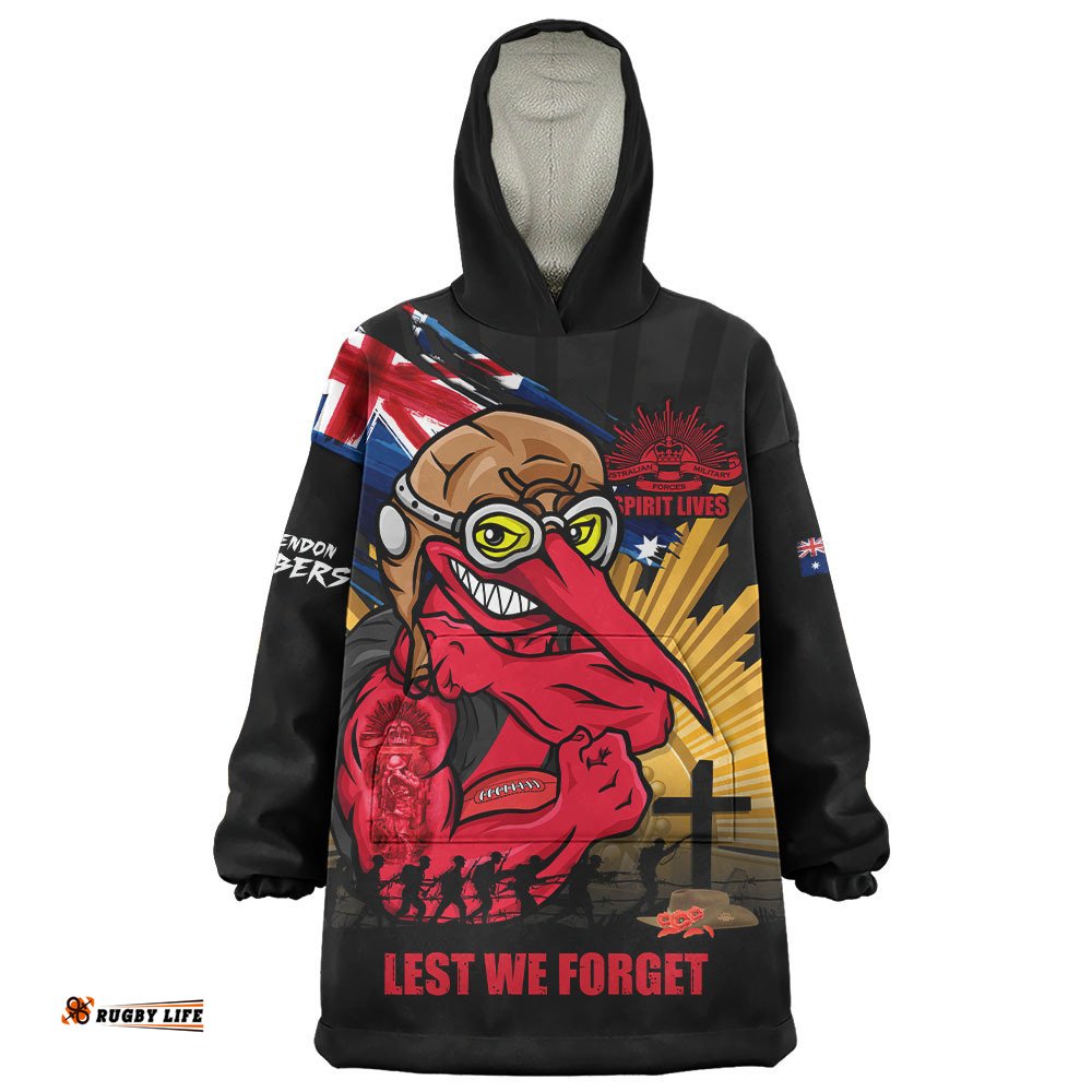 RugbyLife Essendon Snug Hoodie ANZAC Day Honour And Football Legacy