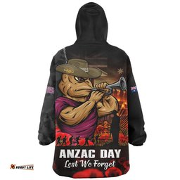 RugbyLife Queensland Maroons Snug Hoodie Anzac Day Rising Dawn Ceremony Lest We Forget Courage