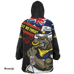RugbyLife North Queensland Cowboys Snug Hoodie Anzac Remembrance Of The Fallen