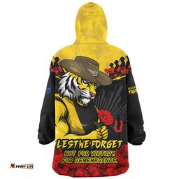 RugbyLife Richmond Snug Hoodie ANZAC Day Not For Victory For Remembrance