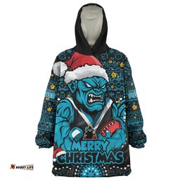 RugbyLife Port Adelaide Snug Hoodie Ugly Christmas Knit Patterns Vintage Jersey