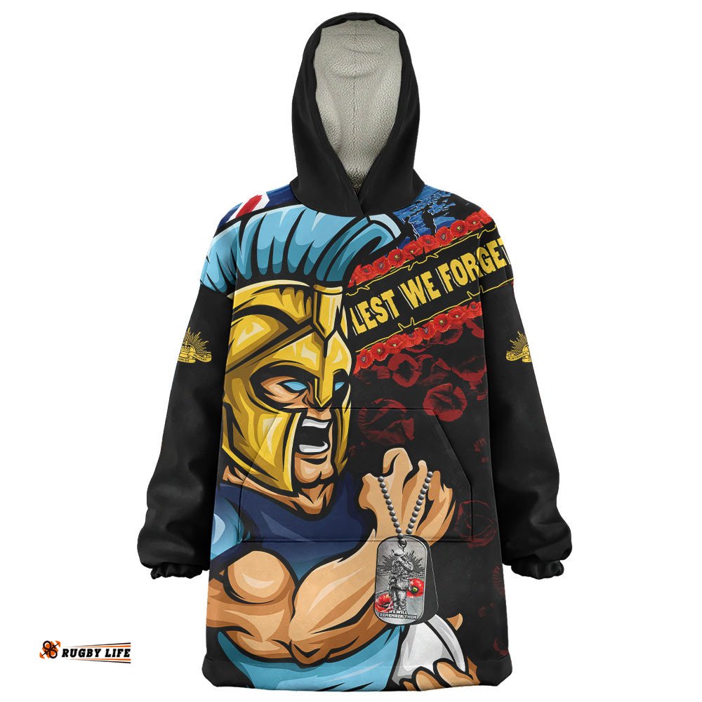 RugbyLife Gold Coast Titans Snug Hoodie Anzac Remembrance Of The Fallen