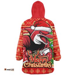 RugbyLife Redcliffe Dolphins Snug Hoodie Merry Christmas Game Day Knit Style Team Edition