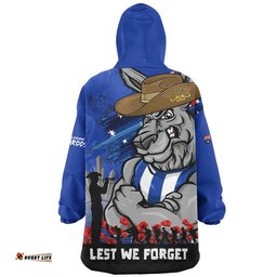 RugbyLife North Melbourne Snug Hoodie ANZAC Inspired Football Fan Memorial Design