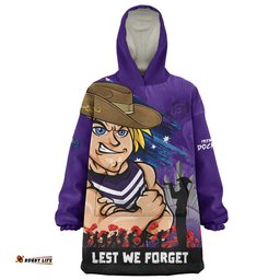 RugbyLife Fremantle Snug Hoodie ANZAC Inspired Football Fan Memorial Design