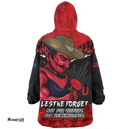 RugbyLife Melbourne Snug Hoodie ANZAC Day Not For Victory For Remembrance
