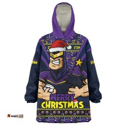 RugbyLife Melbourne Storm Snug Hoodie Merry Christmas Festive Spirit Edition