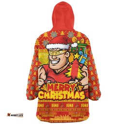 RugbyLife Gold Coast SUNS Snug Hoodie Festive Holiday Merry Christmas Vibe
