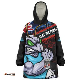RugbyLife New South Wales Blues Snug Hoodie Anzac Remembrance Of The Fallen