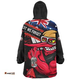 RugbyLife Essendon Snug Hoodie Lest We Forget Eternal Honor
