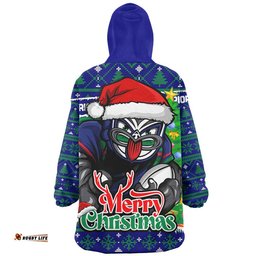 RugbyLife New Zealand Warriors Snug Hoodie Merry Christmas Game Day Knit Style Team Edition
