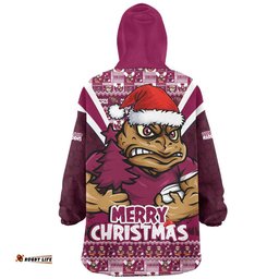 RugbyLife Queensland Maroons Snug Hoodie Merry Christmas Festive Spirit Edition